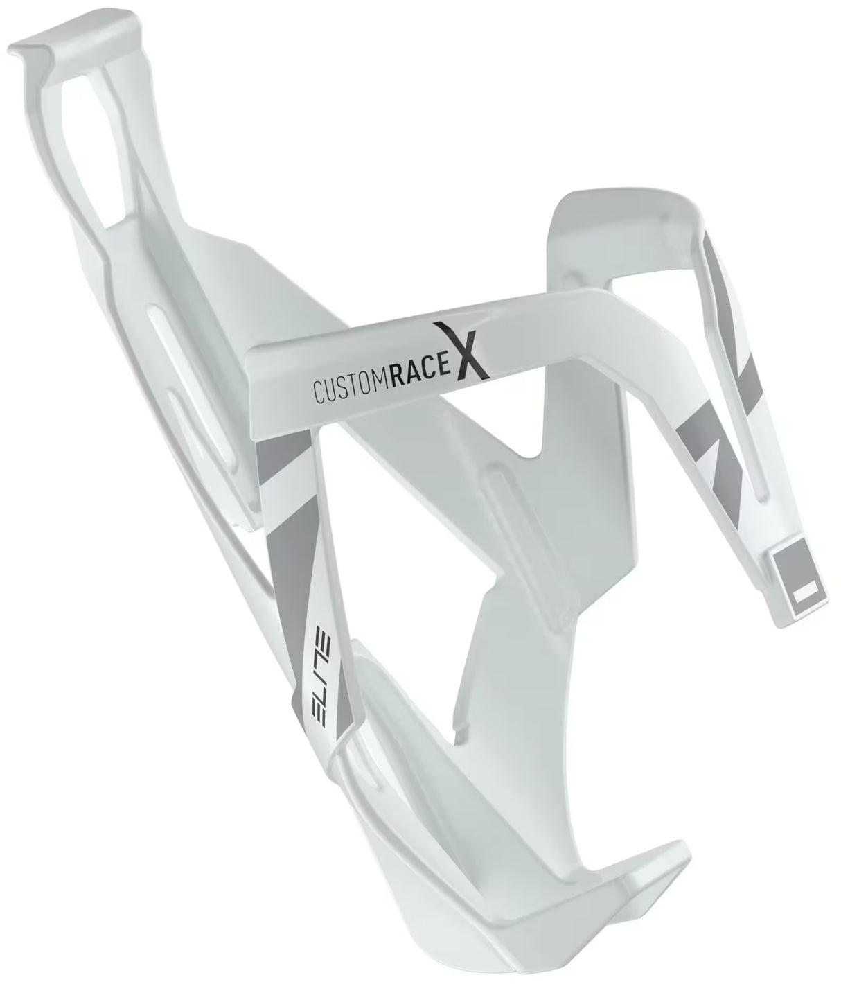 Elite Custom Race Plus Flaskeholder – Hvid Glossy / Sort Graphic