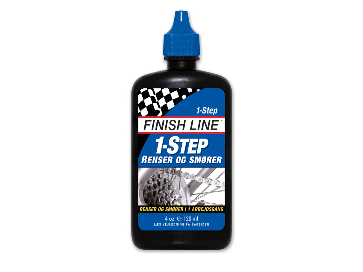 Olie Finish Line 1-Step (Renser og smører) 120ml flaske – blå